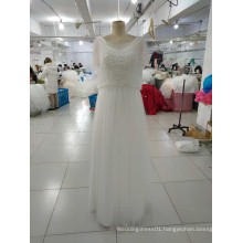 Simple White Sheath Wedding Dress with Beading Wraps